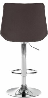 2-delige set barkruk Tino Stof chroom, Taupe