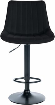 2-delige set barkruk Tino stof zwart, Zwart