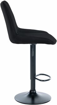 2-delige set barkruk Tino stof zwart, Zwart