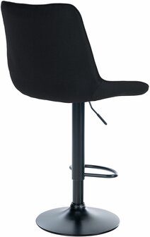 2-delige set barkruk Tino stof zwart, Zwart