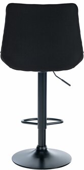 2-delige set barkruk Tino stof zwart, Zwart