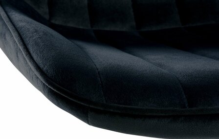 2-delige set barkruk Tino fluweel zwart, Zwart