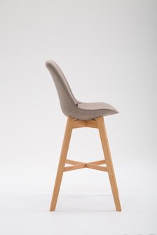 Barstoel Cennas Stof Natura, Taupe