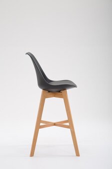 Barstoel Cennas Kunststof Natura, Zwart