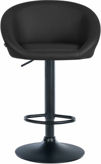 Barstoel Devia Kunstleer zwart, Zwart