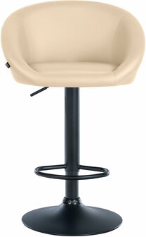 Barstoel Devia Kunstleer zwart, Creme