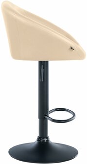 Barstoel Devia Kunstleer zwart, Creme