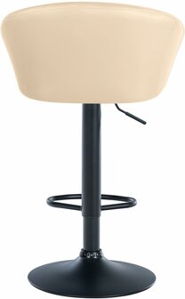 Barstoel Devia Kunstleer zwart, Creme