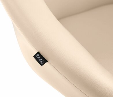 Barstoel Devia Kunstleer zwart, Creme