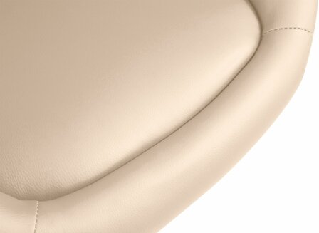 Barstoel Devia Kunstleer zwart, Creme