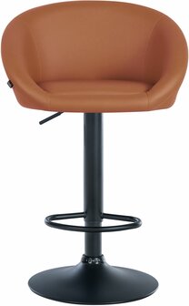 Barstoel Devia Kunstleer zwart, Bruin