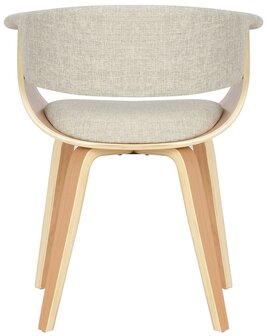 2-delige set stoelen Brecu Stof, Creme