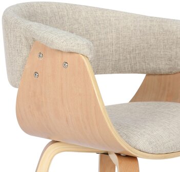 2-delige set stoelen Brecu Stof, Creme