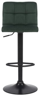 4-delige set barstoelen Fine fluweel, Groen