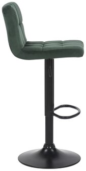 4-delige set barstoelen Fine fluweel, Groen