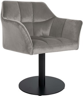 Lounger Domasa Fluweel, Grijs