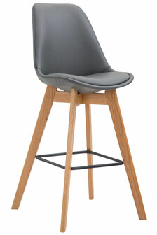 Barhocker Mitz Kunstleder Natura, Grijs