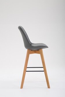 Barhocker Mitz Kunstleder Natura, Grijs