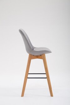 Barstoel Mitz Stof Natura, Grijs