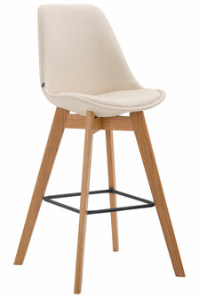 Barhocker Mitz Kunstleder Natura, Creme