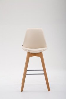 Barhocker Mitz Kunstleder Natura, Creme