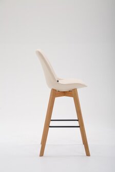 Barhocker Mitz Kunstleder Natura, Creme