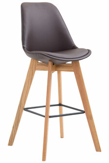 Barhocker Mitz Kunstleder Natura, Bruin