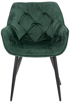 2-delige set stoel Tinni fluweel, Groen