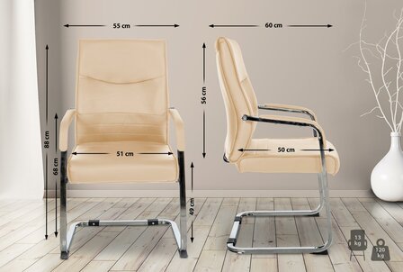 Set van 2 bezoekersstoelen Habort, 