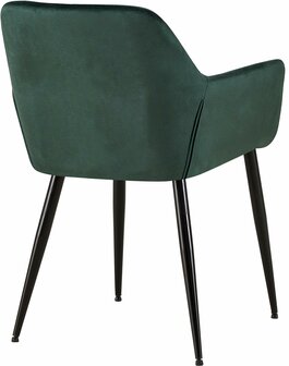 Set van 2 eetkamerstoelen Amie fluweel, Groen