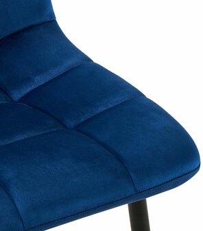 4-delige set eetkamerstoelen Entibas, Blauw