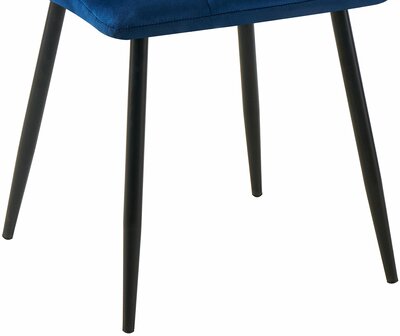 4-delige set eetkamerstoelen Entibas, Blauw