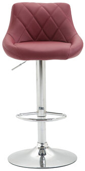 Barstoel Lozia Kunstleer chroom, Rood