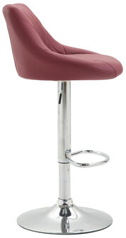 Barstoel Lozia Kunstleer chroom, Rood