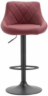 Barstoel Lozia Kunstleer zwart, Rood