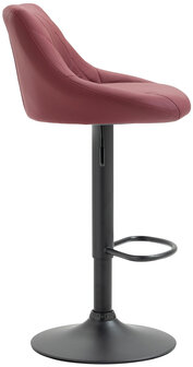 Barstoel Lozia Kunstleer zwart, Rood