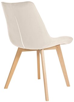 2-delige set stoelen Briik Fluweel, Creme