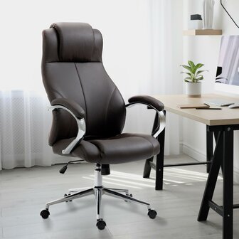 Bureaustoel Solfard Echtleder, Bruin