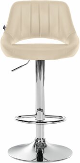 Barstoel Melit Kunstleer chroom, Creme