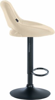 Barstoel Melit Kunstleer zwart, Creme
