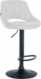 Barstoel Melit Kunstleer zwart, Wit