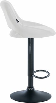 Barstoel Melit Kunstleer zwart, Wit