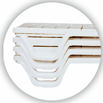 10-delige set ligstoel Bahama, Wit
