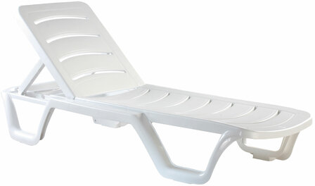 4-delige set ligstoel Bihimi, Wit