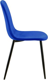 Eetkamerstoel Bextar Fluweel, Blauw