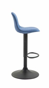 Barstoel Keil Stof zwart, Blauw