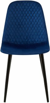 4-delige set stoelen Gevirny Fluweel, Blauw