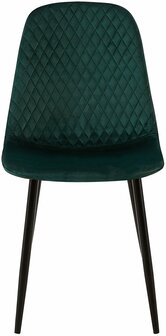 4-delige set stoelen Gevirny fluweel, Groen