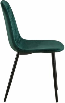 4-delige set stoelen Gevirny fluweel, Groen