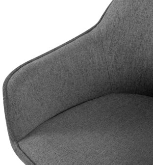 2-delige set eetkamerstoelen Beiso Stof, Grijs